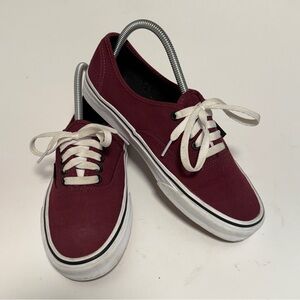 Port Royale Vans Authentic Women 9/Mens 7.5 Burgundy Sneakers